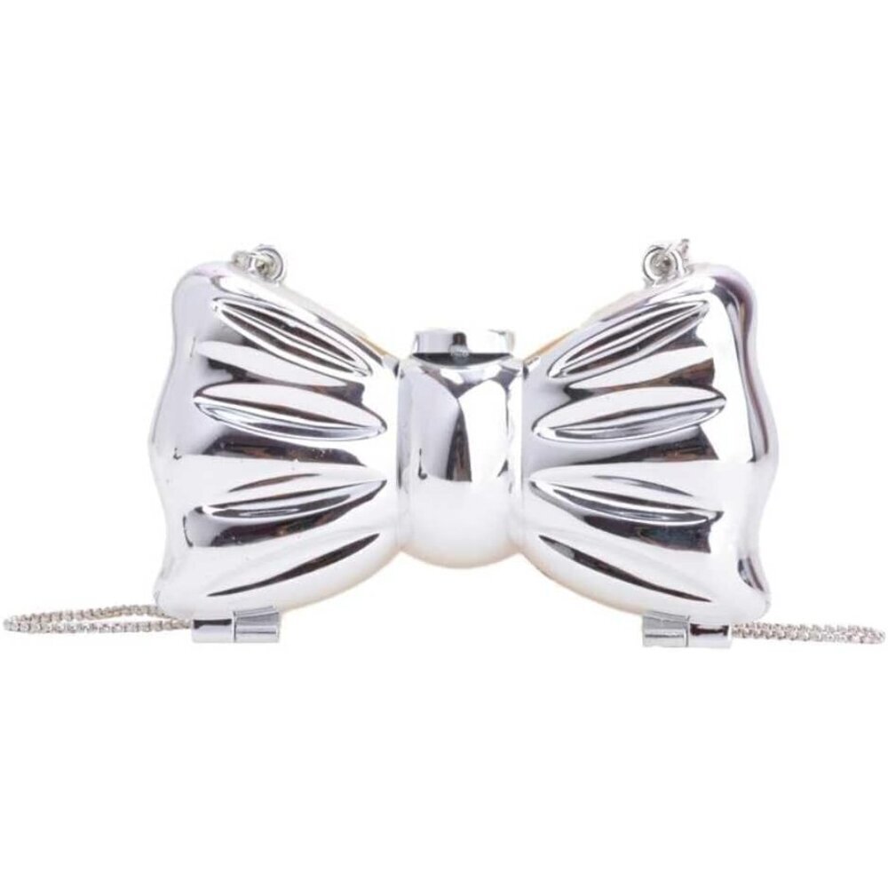 Women's Bow Evening Bag Chain Strap Clutch Crossbody Party Purse